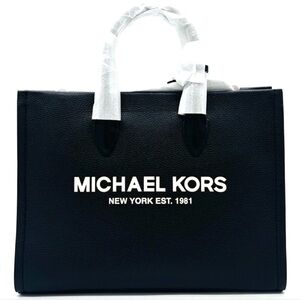 Michael Kors Medium Mirella Tote Bag Black Leather